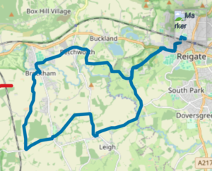 Short Reigate Loop – Leigh and back