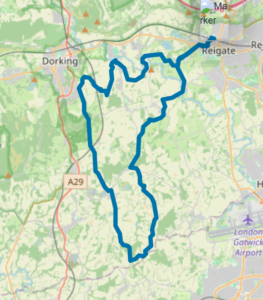 Reigate to Rusper via Tanhouse